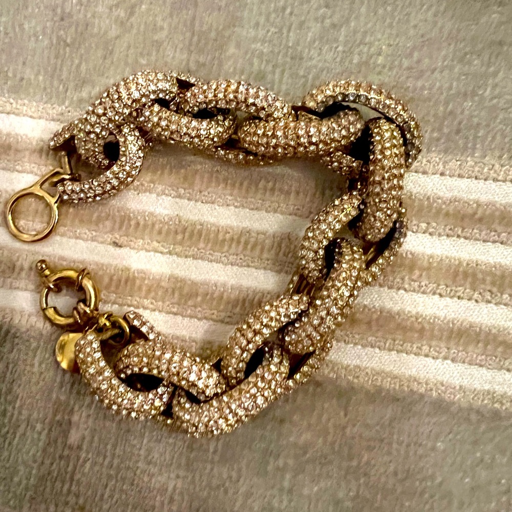 J. Crew Bracelet pave diamond links.  Like new.